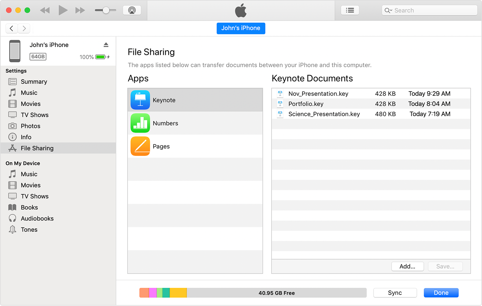 iOS file management